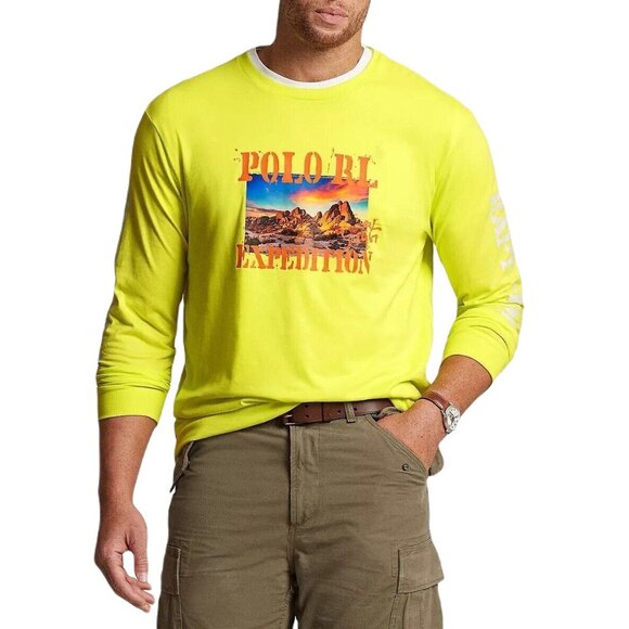 Polo Ralph Lauren Mens Big & Tall 2XLT Yellow Expedition Desert Graphic T-Shirt - Picture 10 of 10